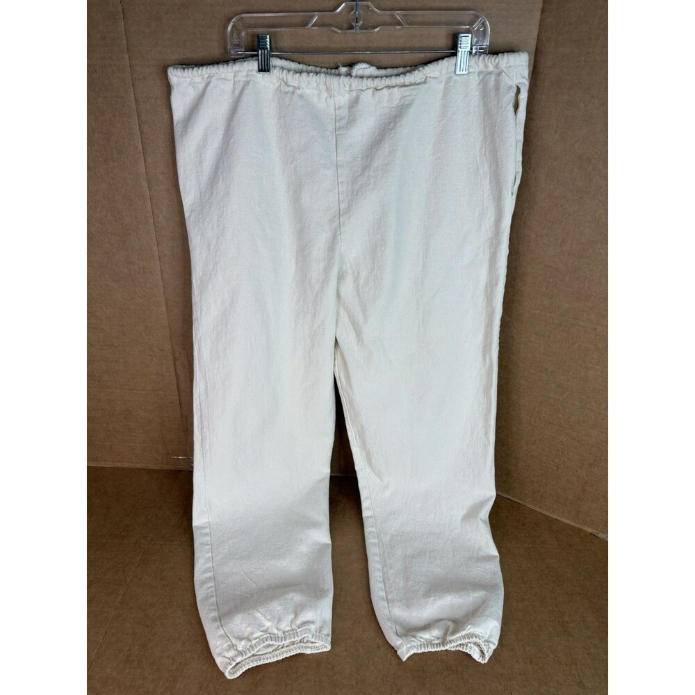 Vintage Iowa State Cyclones Canvas Pants, Large/one Size, Beige 1980s Drawstring - Picture 2 of 9